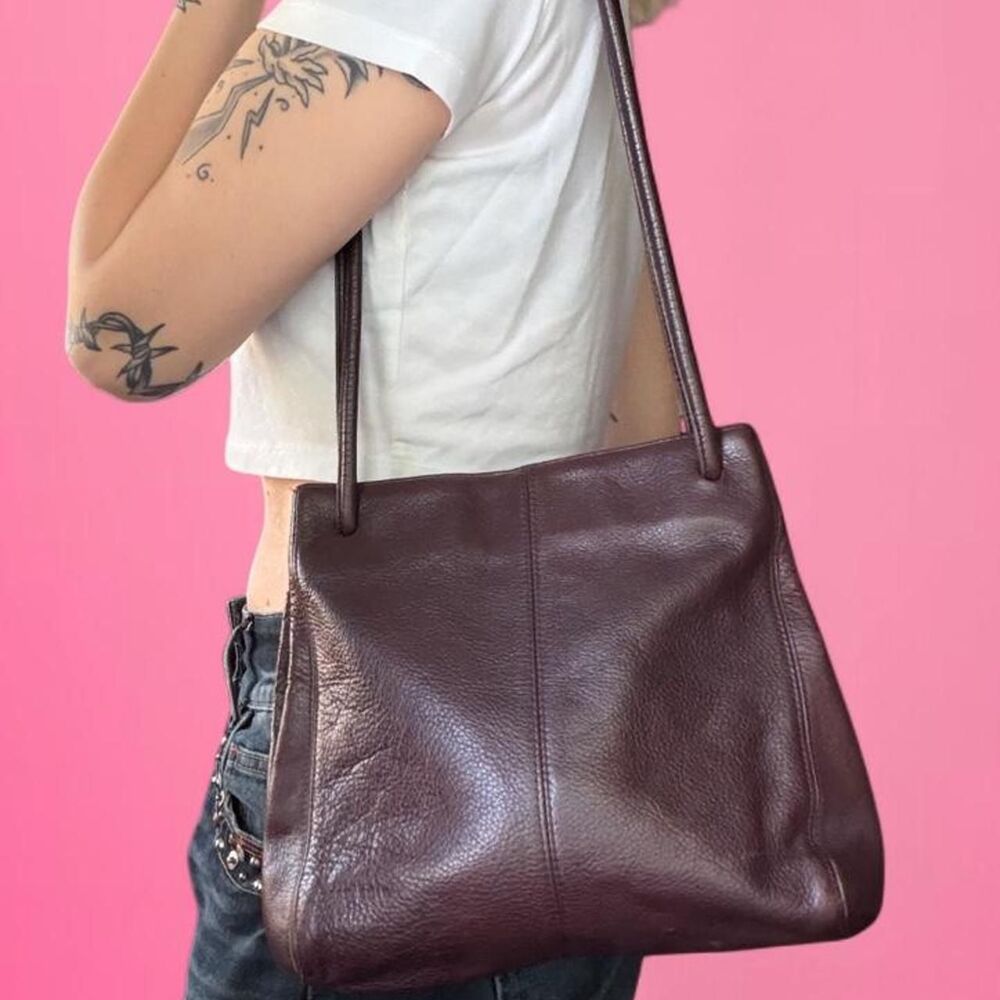 vintage 90s nine west leather shoulder bag